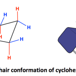 What is the alternate chair conformation of the following compound