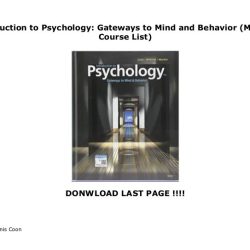 Intro to psychology gateways to mind and behavior 15th edition