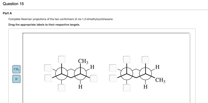 Cis 1 3 dimethylcyclohexane newman projection